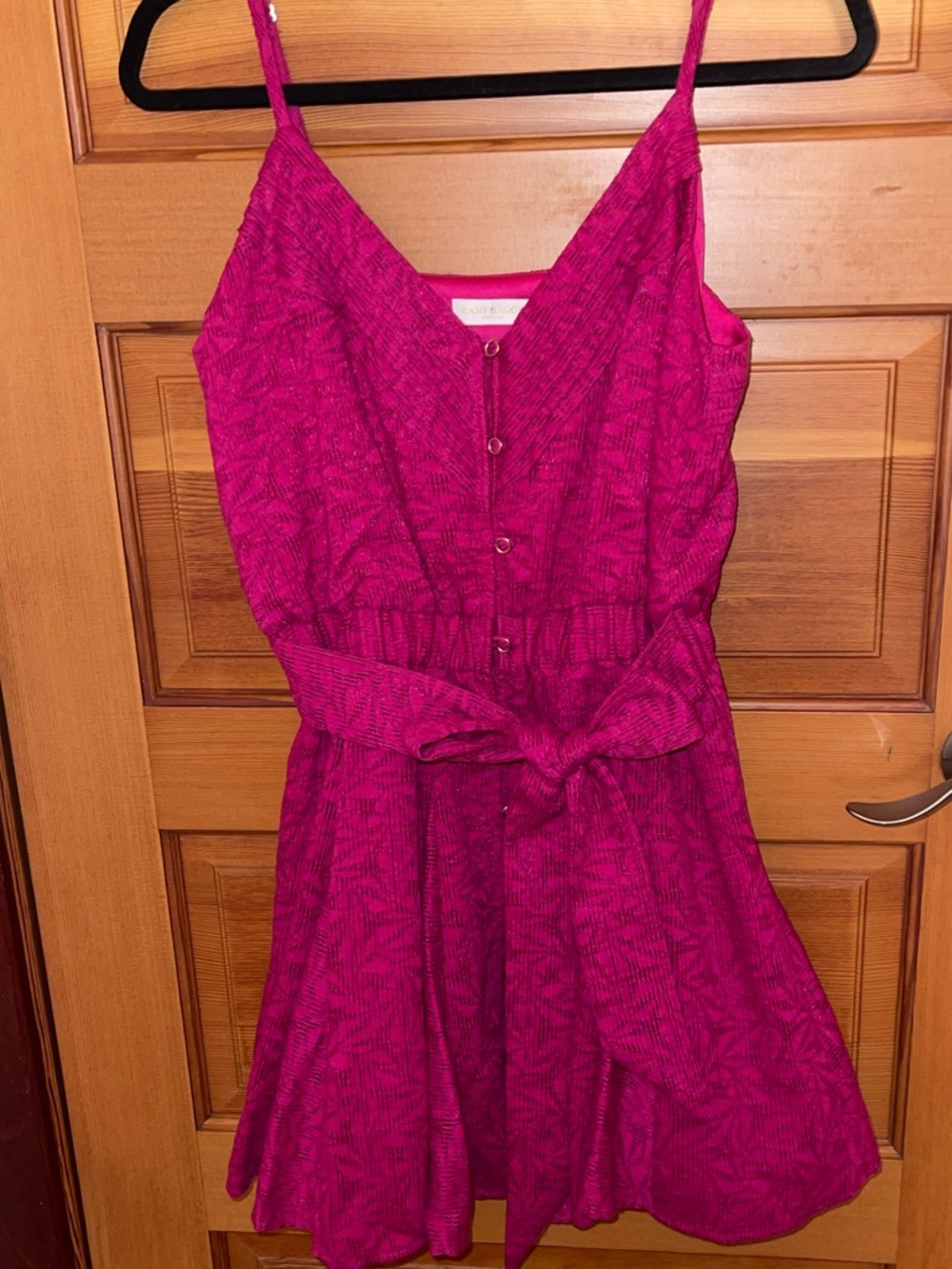 Ramy Brook Fuchsia Textured V-Neck Dress - Women’s 4 - NWOT